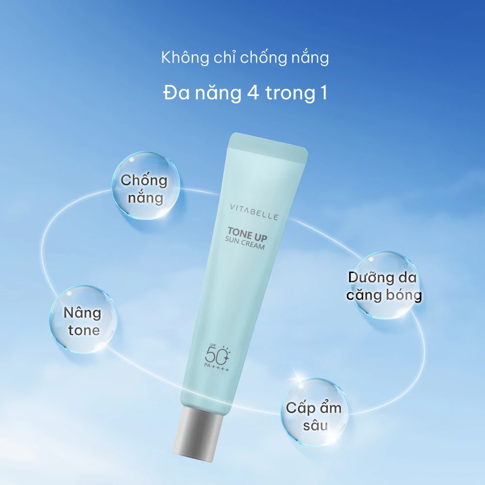 KEM CHỐNG NẮNG DƯỠNG DA VITABELLE Tone Up Sun Cream SPF50+ PA++++